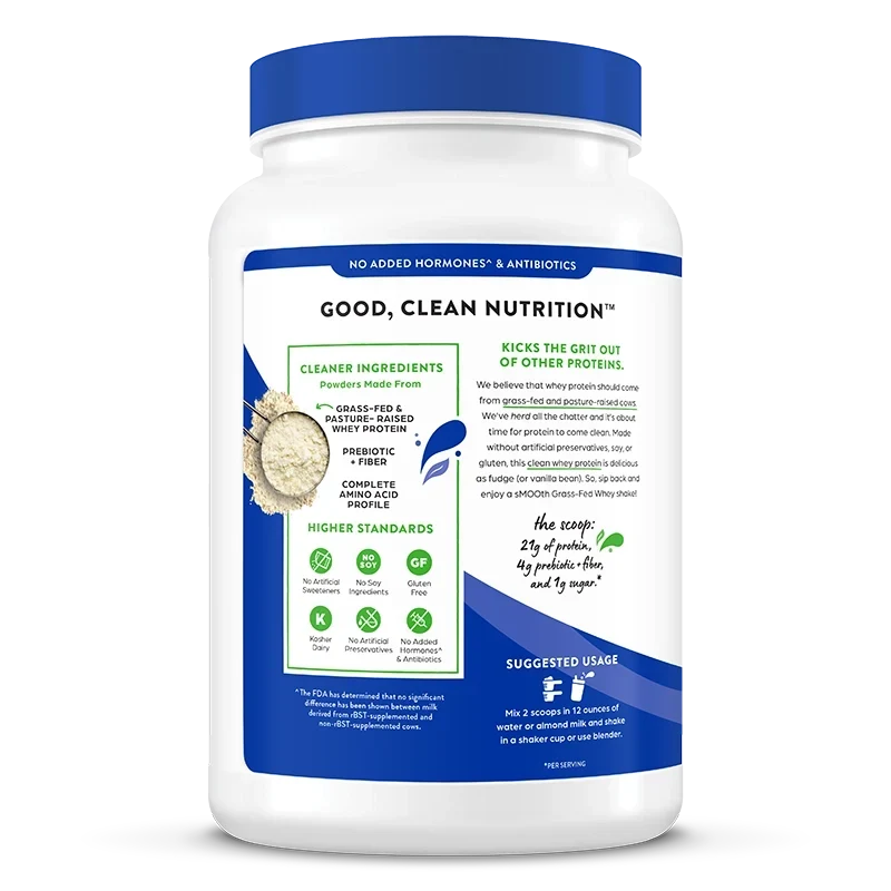 Grass Fed Whey Protein Powder - Creamy Chocolate Fudge