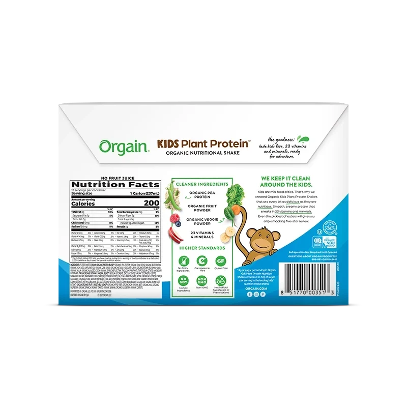Kids Organic Plant Protein Nutritional Shake - Chocolate