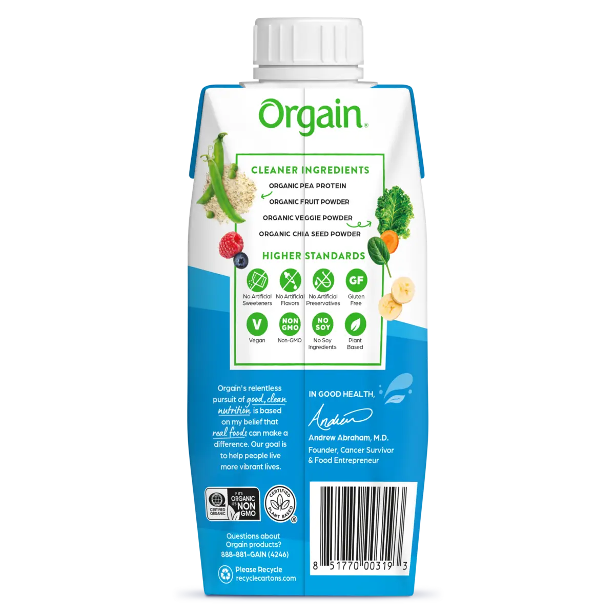 Vegan Organic Nutrition Shake - Smooth Chocolate