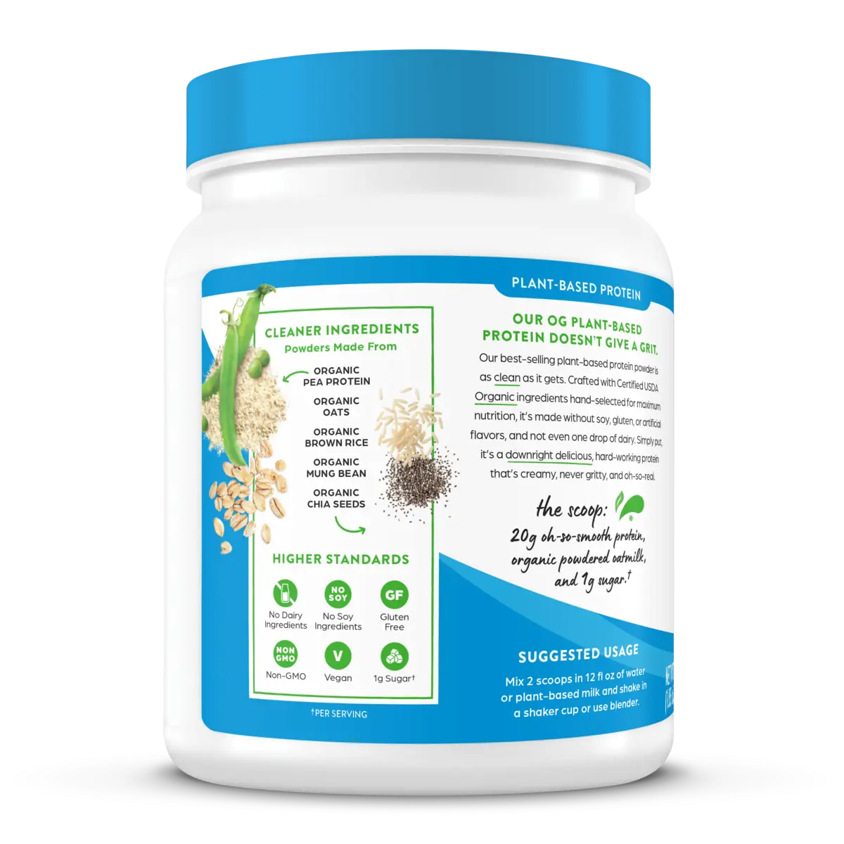 Organic Protein™ + Oatmilk Plant Based Protein Powder - Vanilla