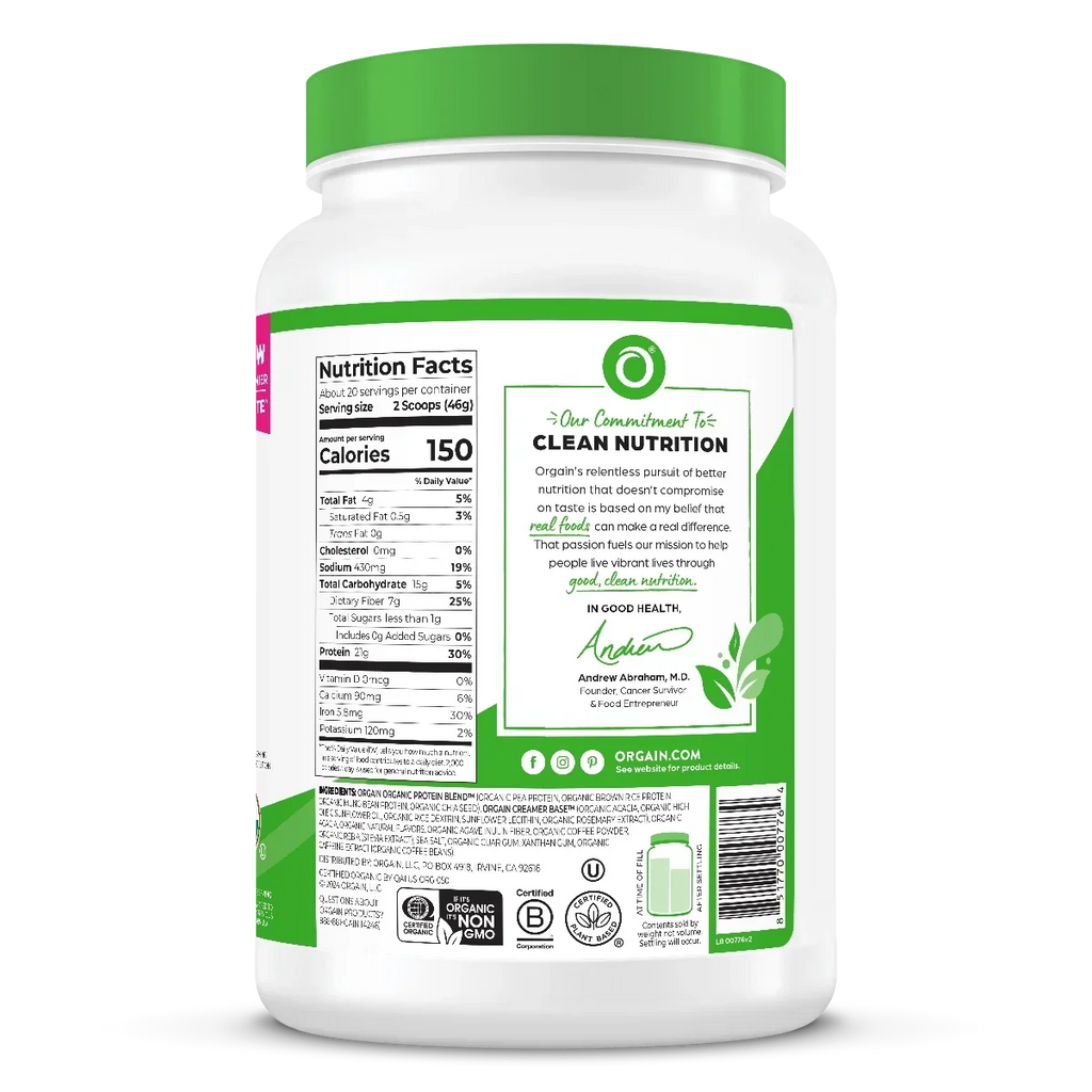 Organic Protein™ Plant Based Protein Powder - Iced Coffee