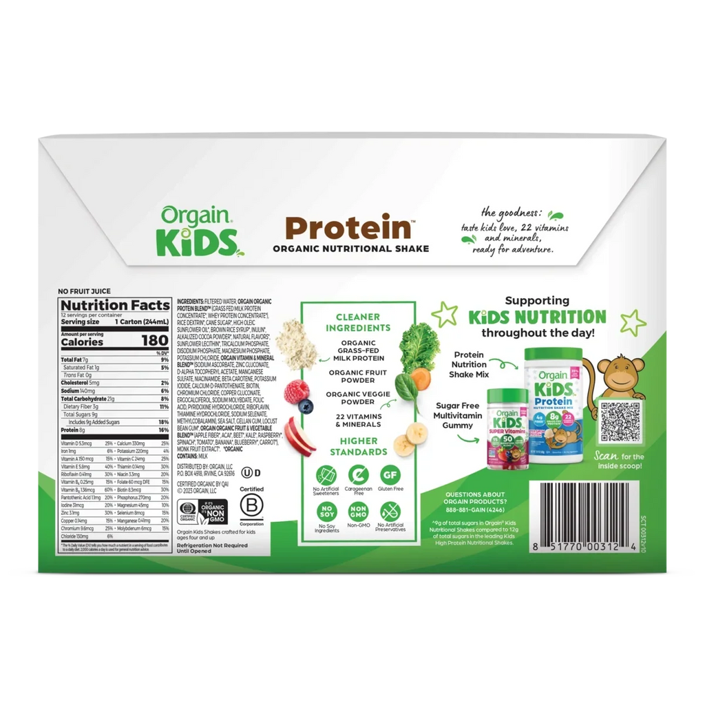Kids Protein Organic Nutrition Shake - Chocolate