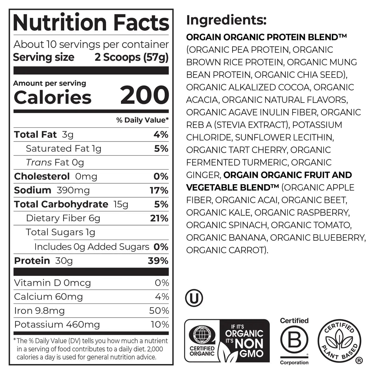 30g Plant Protein Powder - Chocolate