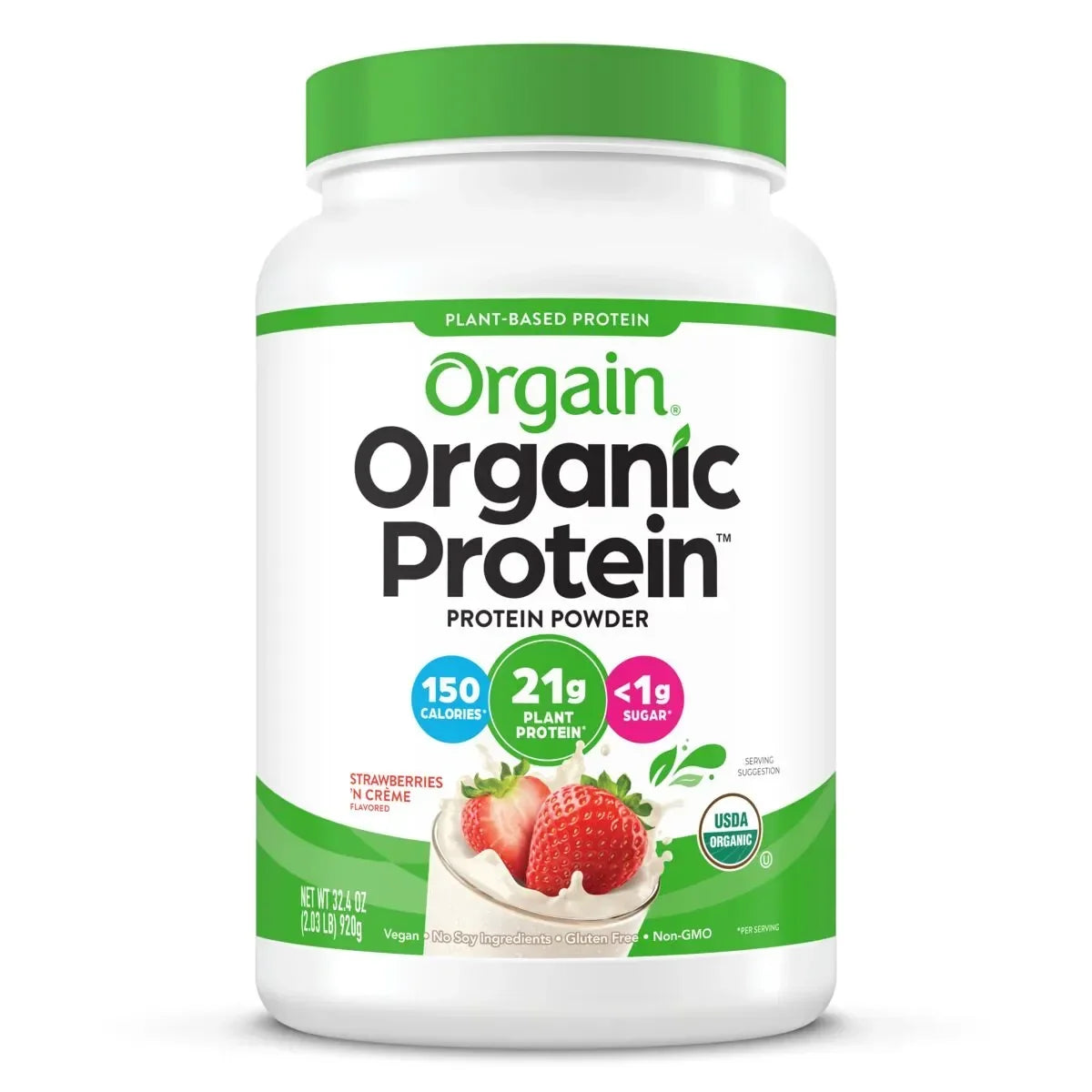 Organic Protein™ Plant Based Protein Powder - Strawberries & Cream