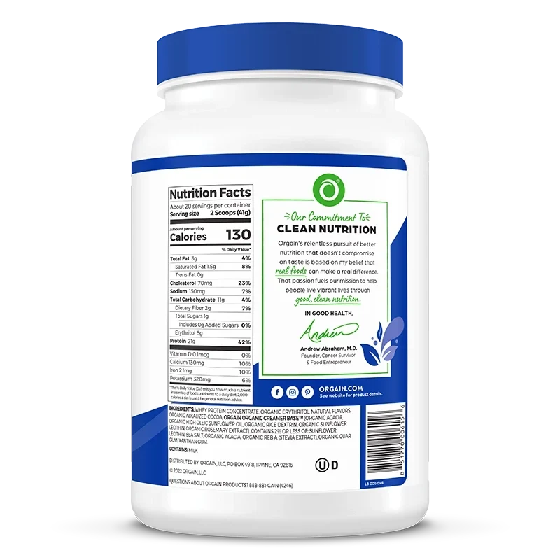 Grass Fed Whey Protein Powder - Creamy Chocolate Fudge